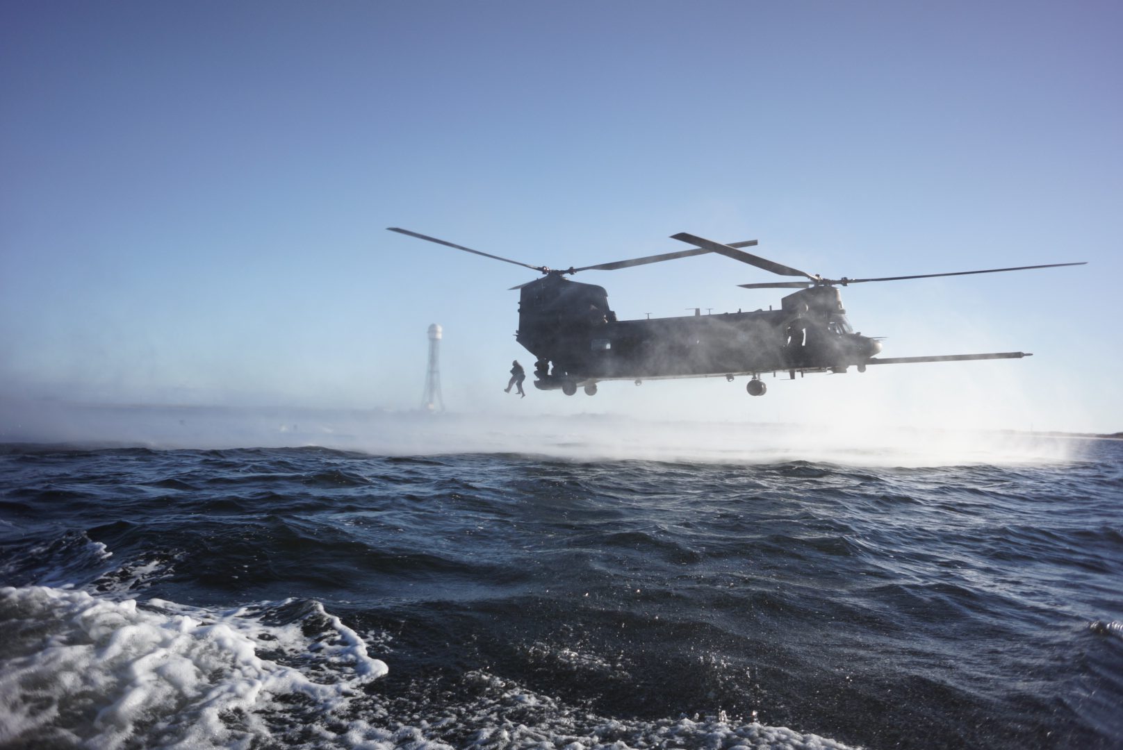 Artist Byron Ramos conducting operations with Special Forces using HELOCAST