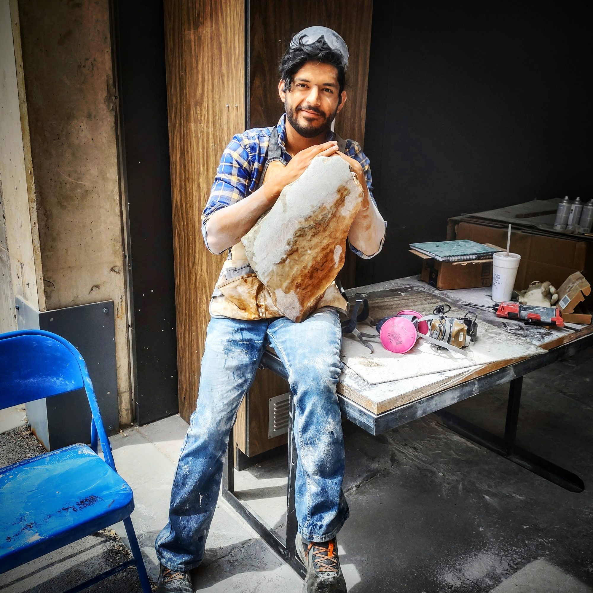 Self portrait of ex-Special Forces Utah fine artist sculptor Byron Ramos